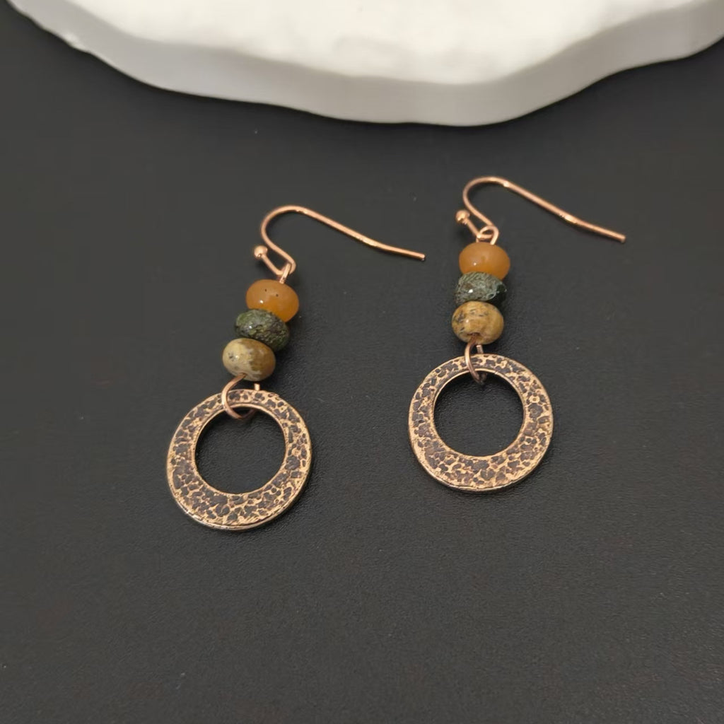 Fashionable Minimalist Retro Style Alloy Earrings