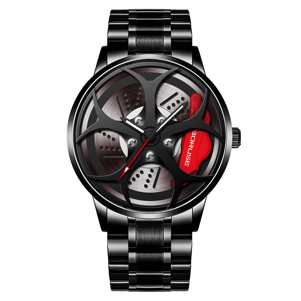 Mens Stainless Steel Watch Stylish Luminous Timepiece For Men