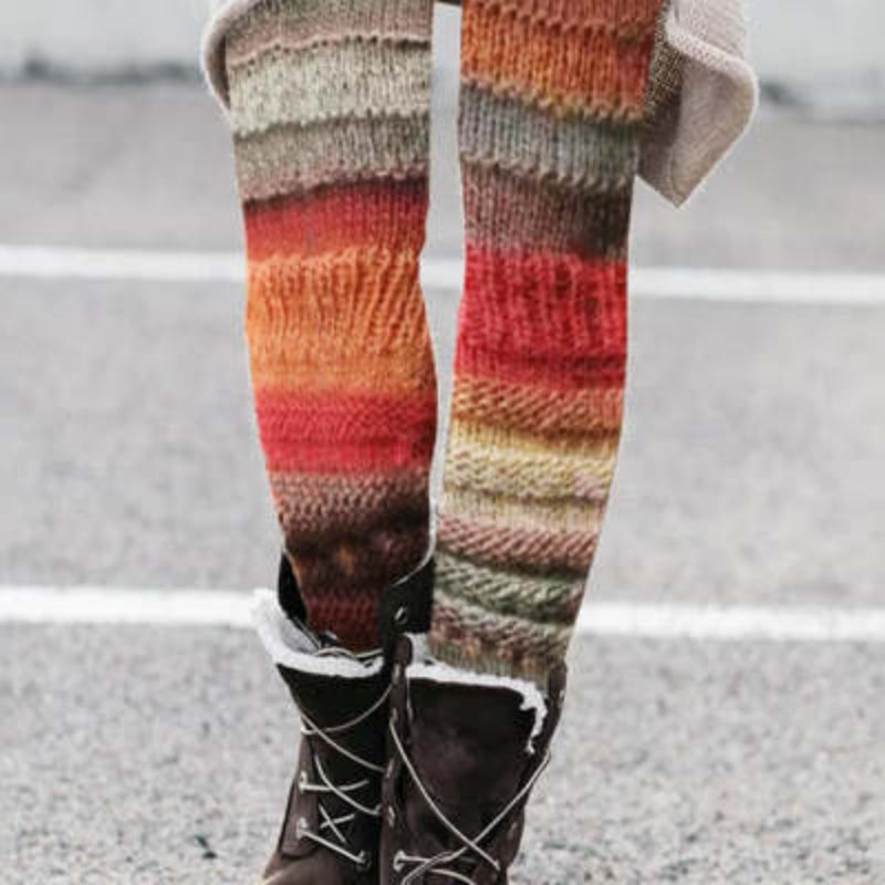 Womens Elastic-waist Printed Slimming Leggings