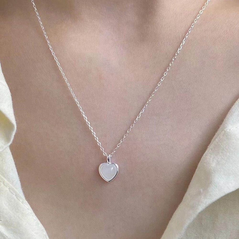 Sweet Pendant Rock Candy Heart Clavicle Necklace