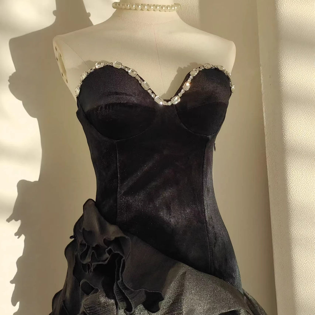 New Womens Dress Asymmetric Socialite-style Gown