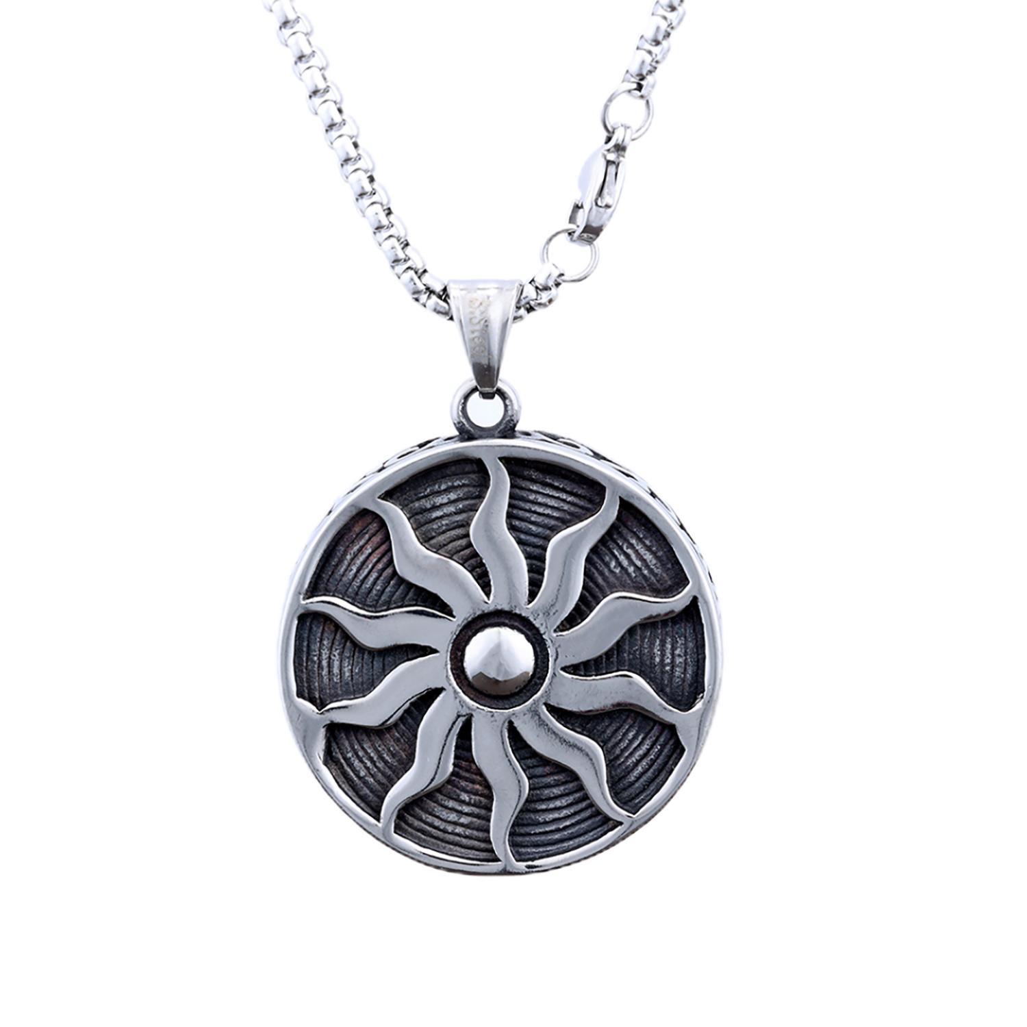 Classic Fashion Sun Totem Titanium Steel Pendant