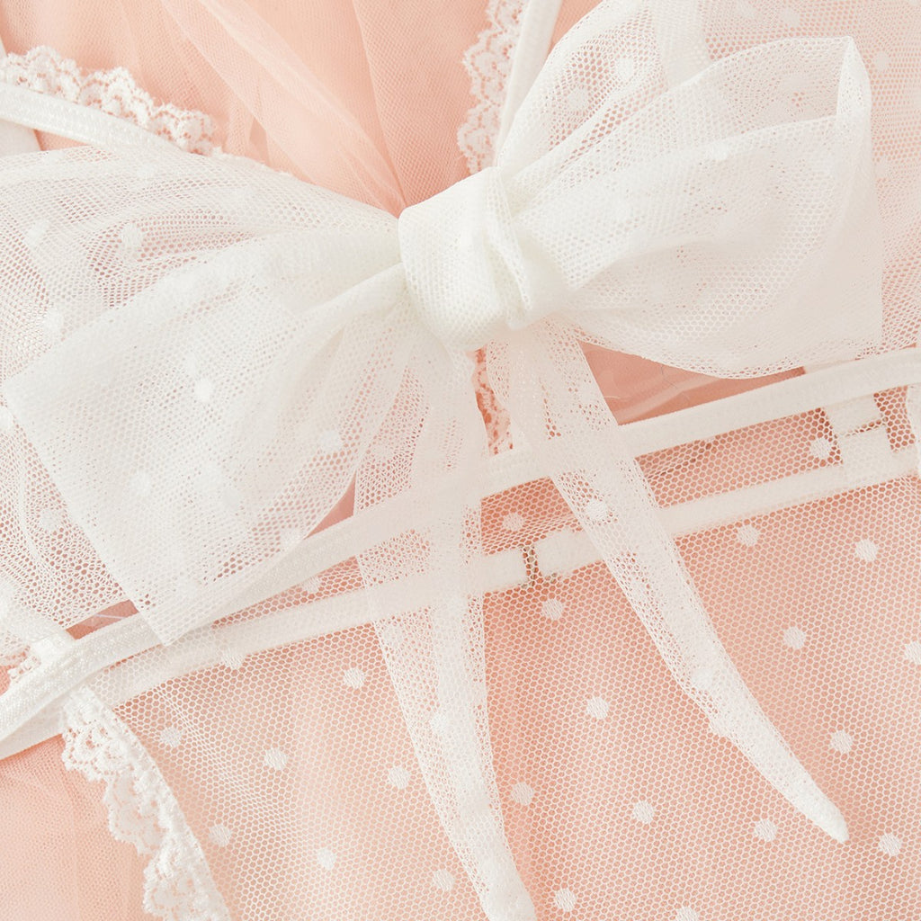 Strapless Sheer Cutout And Ultra-sweet One-piece Bodysuit