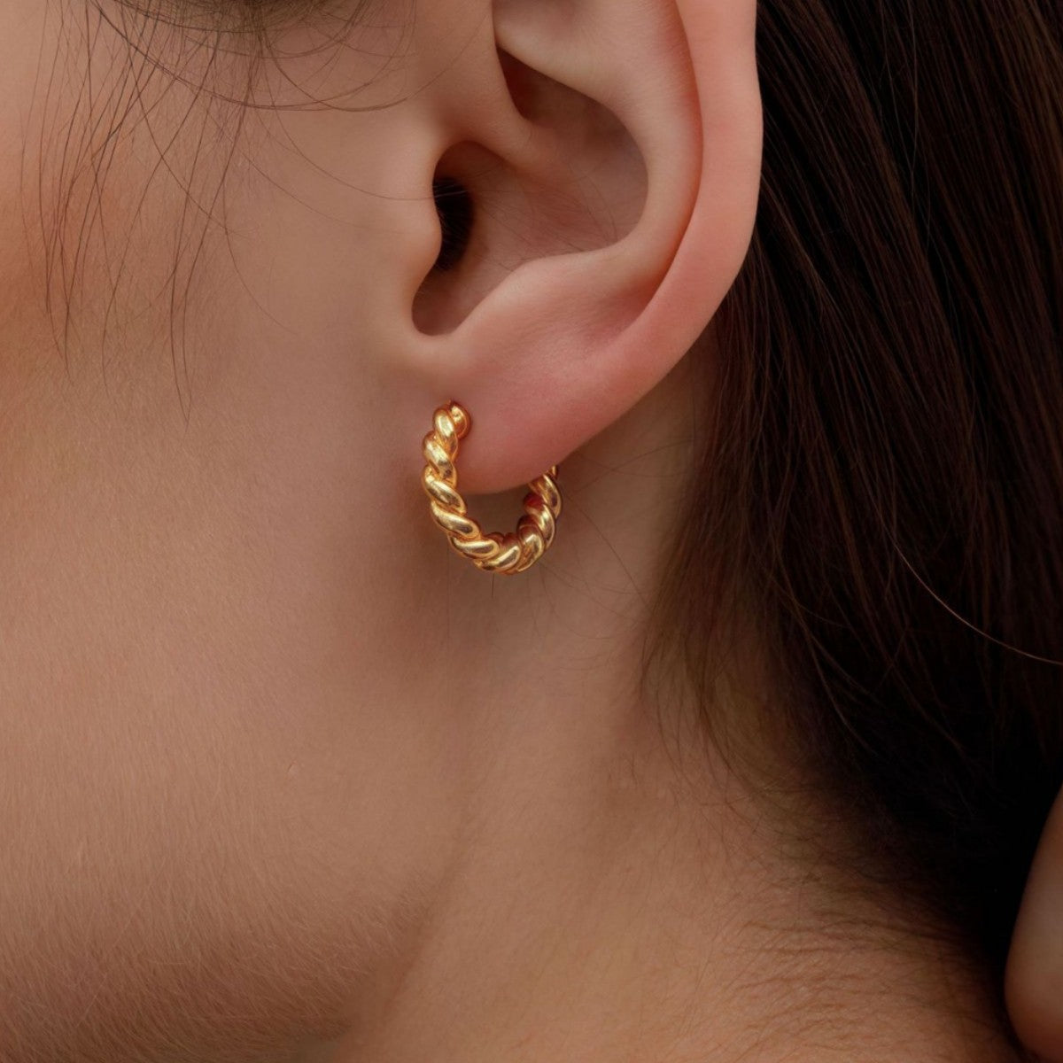 Twisted-Thread Ear Clips For Women Niche Design