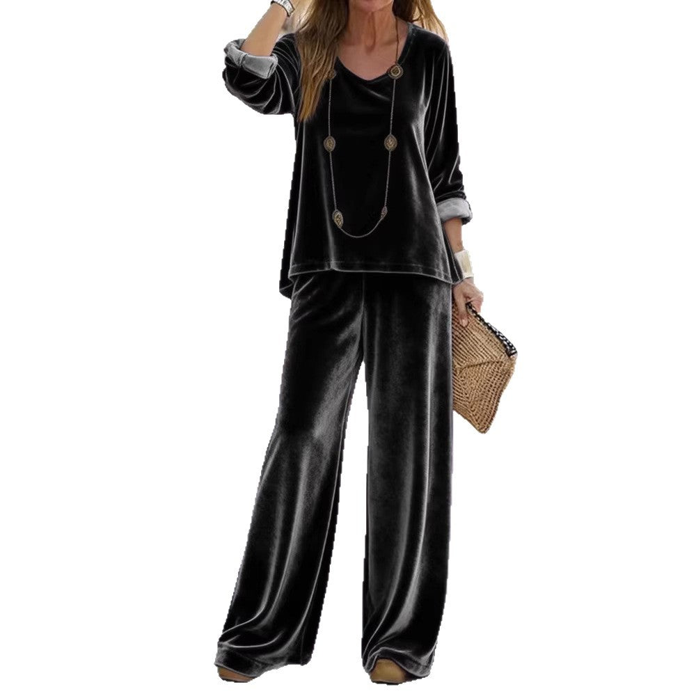 Stylish Minimalist And Relaxed Fit Womens Long Sleeve Set