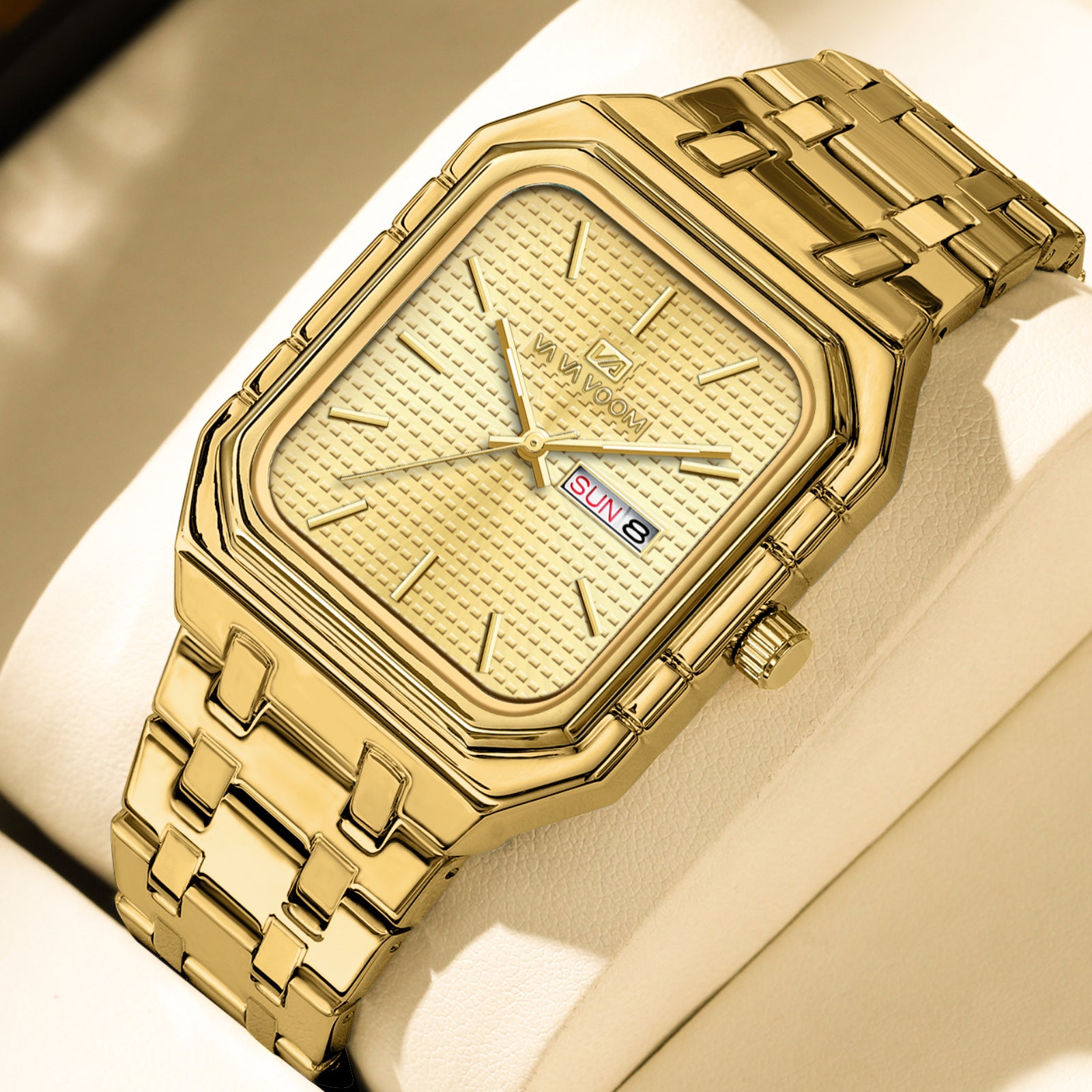 Mens Casual Stylish Luminous Square Watch
