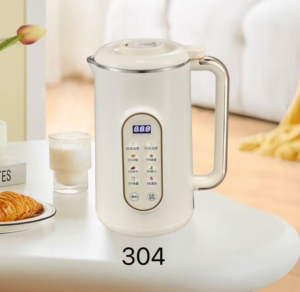 110V Stainless Steel Inner Liner Soymilk Maker Household Touch Screen Automatic Wall Breaker