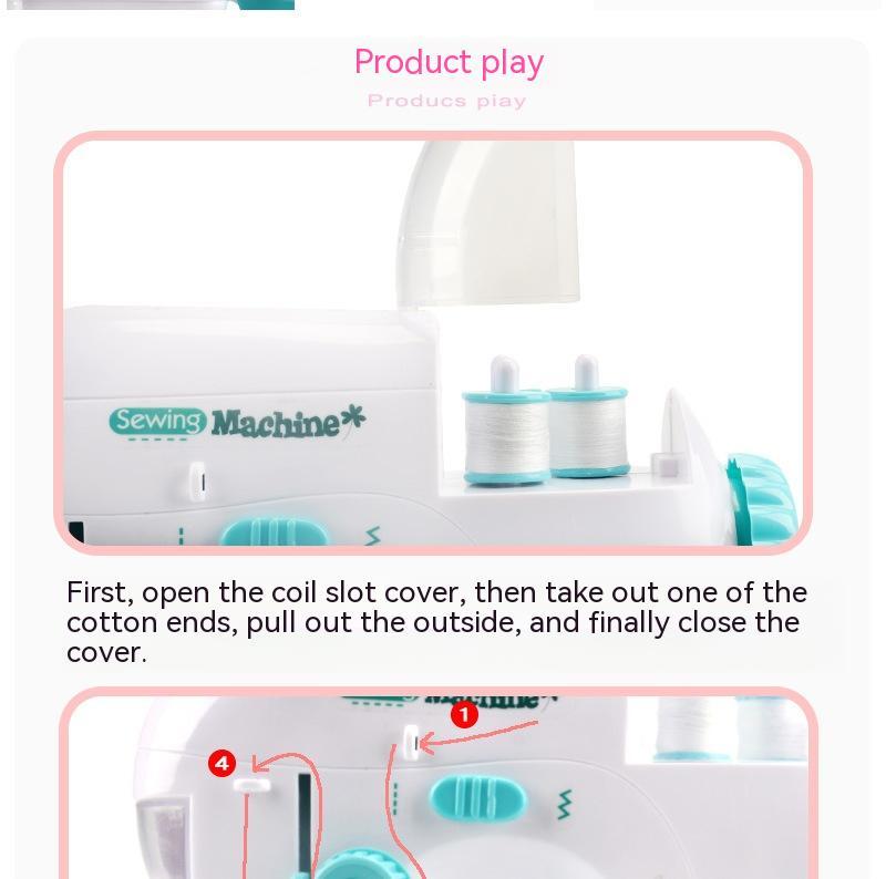 Girls' Electric Sewing Machine Small Household Appliances Toys Children's Playhouse Set Toys