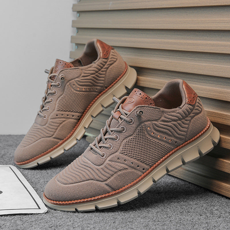 Mens Large Size Breathable Letter Print Quality Sneakers