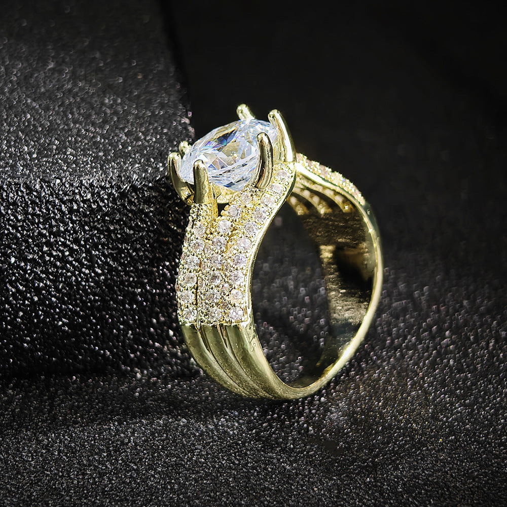 Womens Classic Six-Prong Luxury Ring