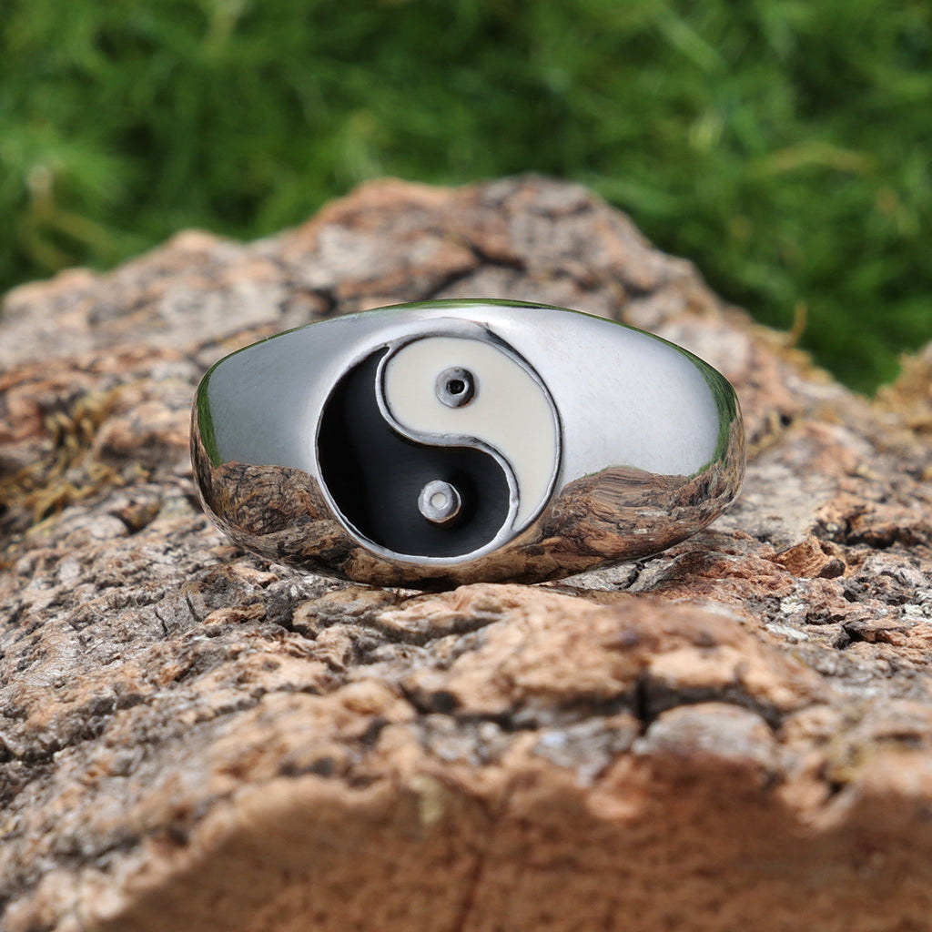 Casual Personalized Minimalist Tai Chi Culture Ring