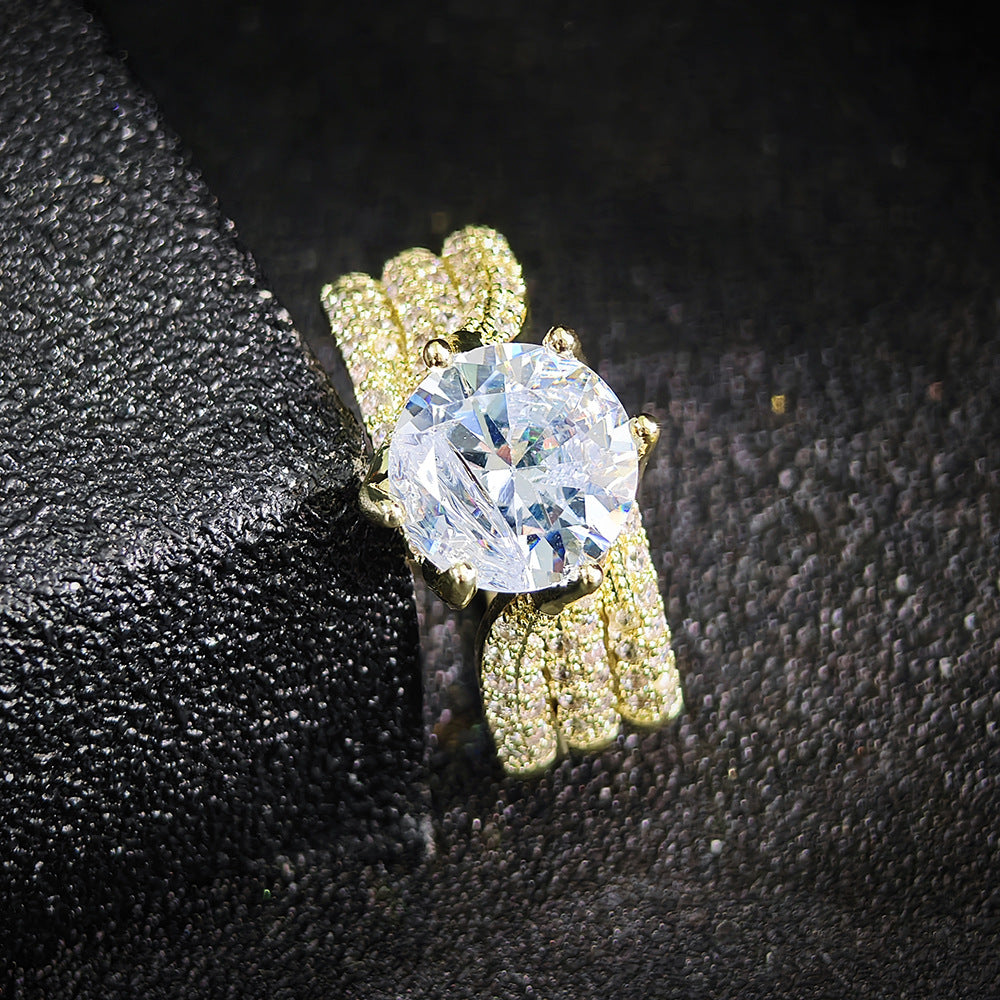 Womens Classic Six-Prong Luxury Ring