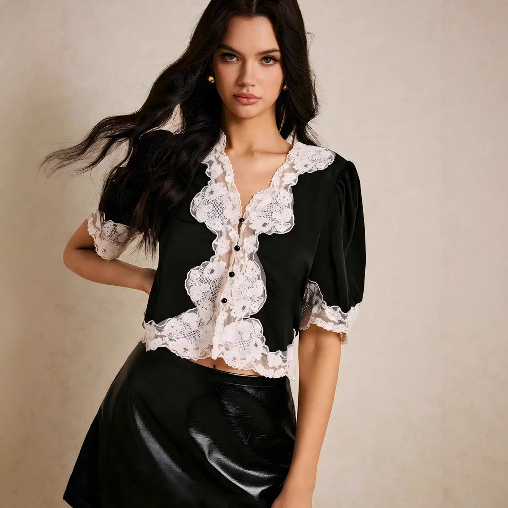 Stylish Minimalist Slim Fit Womens Short Sleeve Top