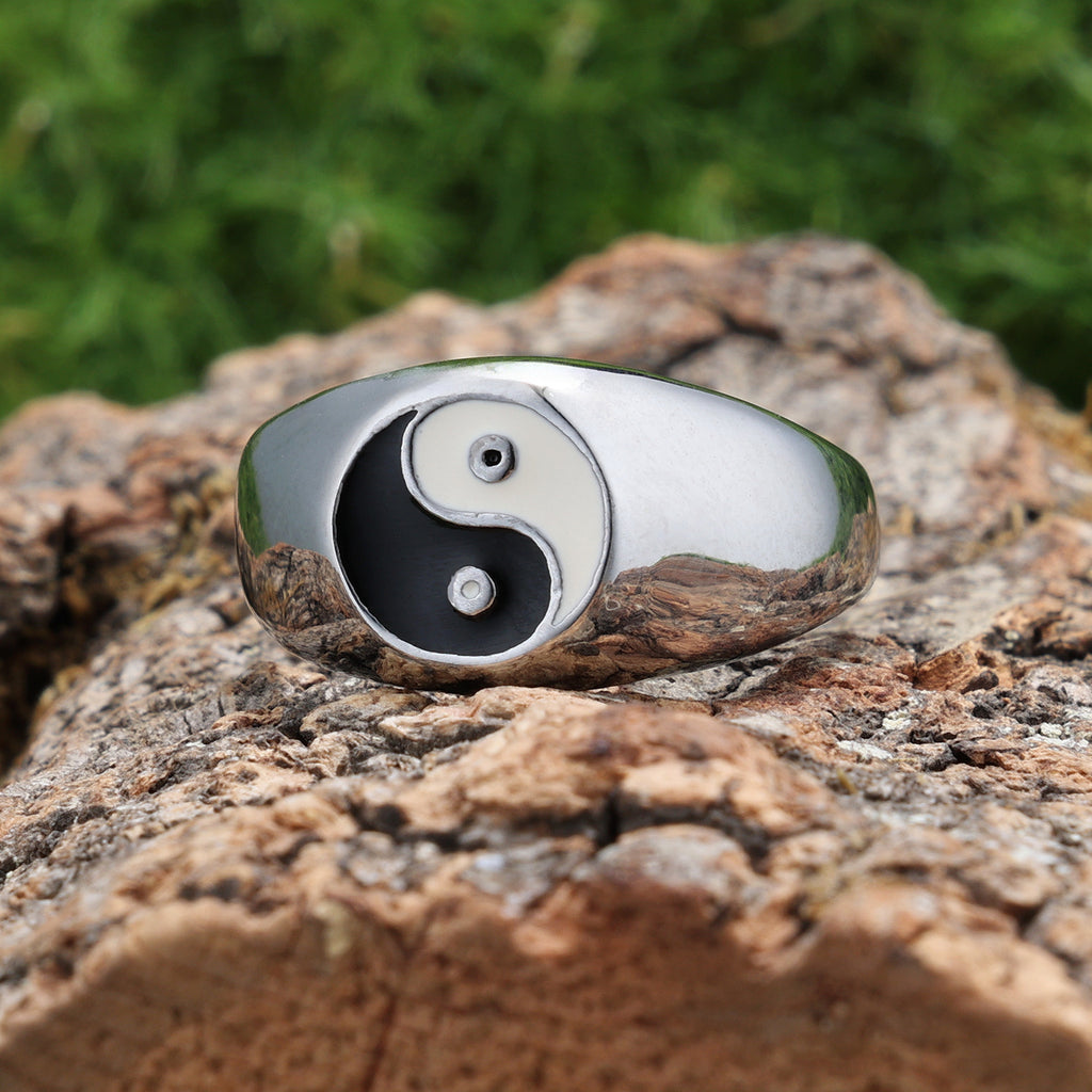 Casual Personalized Minimalist Tai Chi Culture Ring